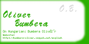 oliver bumbera business card